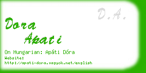 dora apati business card